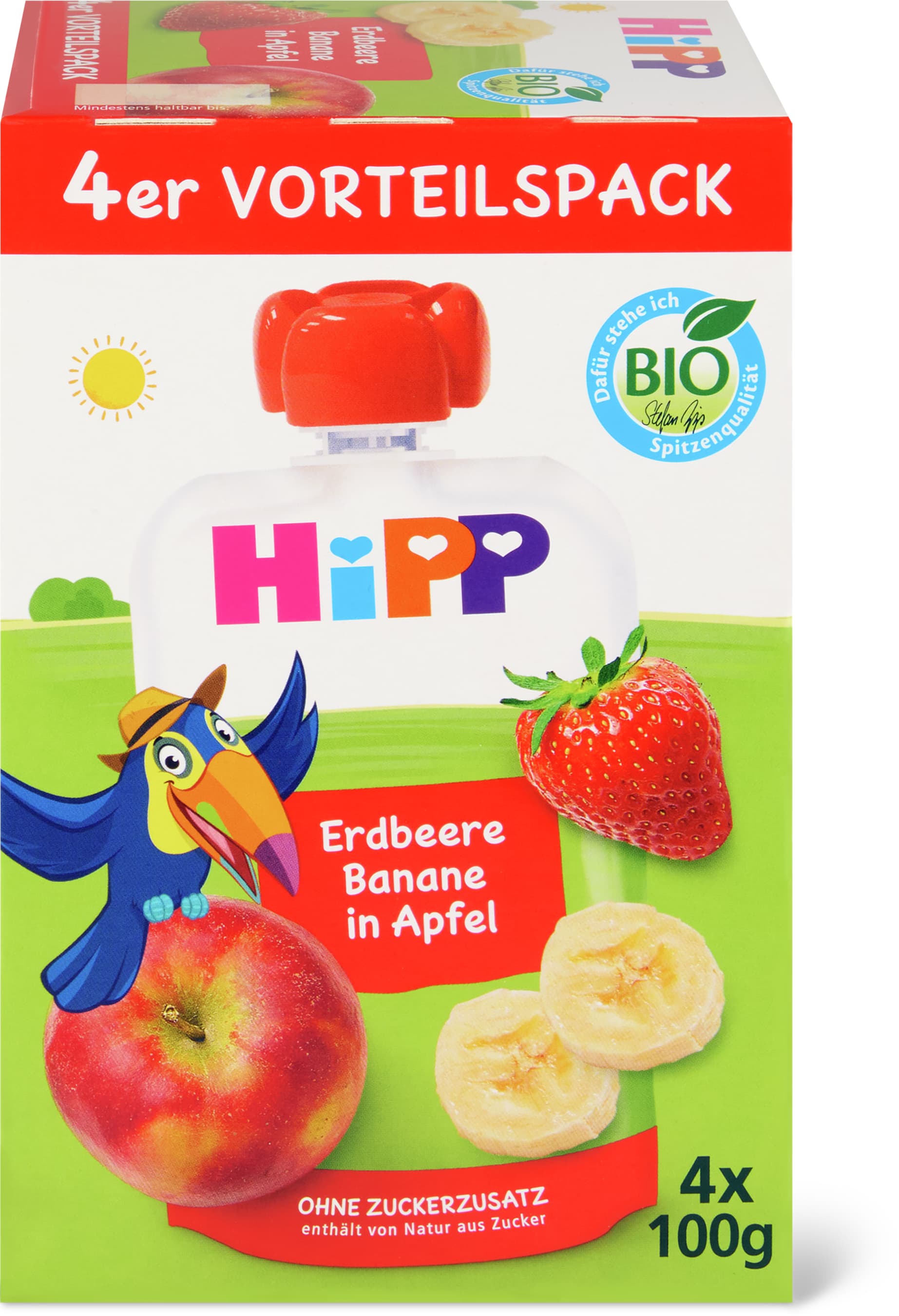 Hipp Bustina morbida mela, fragola e banana 4x100g